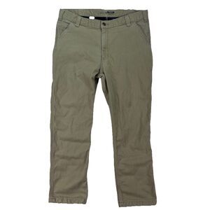 Carhartt Men's 38X30 Fleece Lined Rugged Flex Relaxed Fit Tan Pants 103342-253